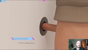 Jerked off and Sucked Through a Hole in the Wall