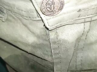 Panties soiled with a cloth diaper