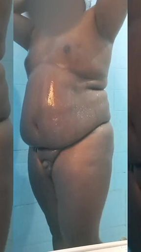 Black Sissy Shower Her Fat Body.