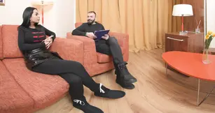 Skinny Suzzi Eis gets her deepthroat and ass fucked by a dominant therapist