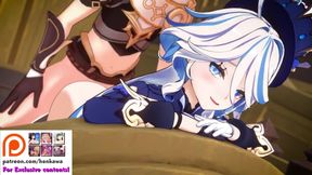 genshin impact furina threesome! - 4k 60fps hentai