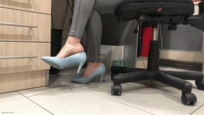 OFFICE HIGH HEELS BLUE STILETTO PUMPS - MOV Mobile Version