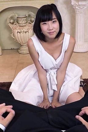 Skinny Asian Teen Rin Aoki Gives Her Boss a Blowjob Until He Cums