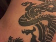 Johnny Ryder uses his white daddy cock dildo on his hole
