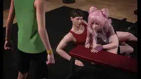 Hot Japanese stunner gets drilled in the gym