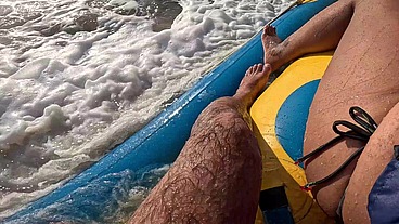 Suruba radical! Casal Mattos e Priscila Belini foderam com salva-vidas depois do banana boat