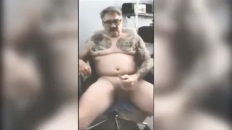 Tattooed Bear Steve Ryan Solo Jerk and Cumshot