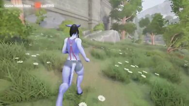 A draenei girl gets ass fucked by monster cocks in leash bondage cosplay