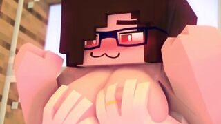 babe getting banged by Mega Futa Beauty - Minecraft