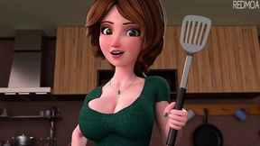 Cass - Big Hero 6's Filthy Aunt Sucks and Licks Hero's Dong