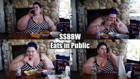 SSBBW Eats in Public