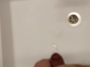 19-Year-Old jerks off in a public toilet
