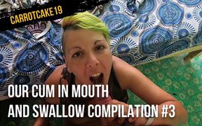 Our cum in mouth and swallow compilation #3