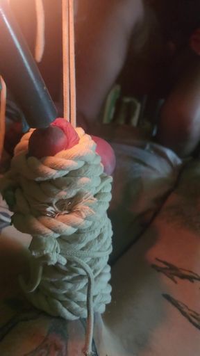 Goode Girl Flogging Balls by Candle Light POV