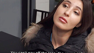 Stunner dragged into spontaneous sex with excited moneylender