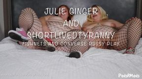 Julie Ginger and ShortLivedTyranny Fishnets and Converse Pussy Play