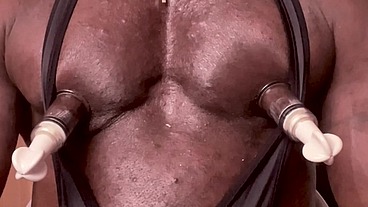 Smoking Muscle Tit Pump & Big Oiled Bodybuilder Butt Prostate Play
