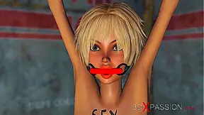 Blonde Shemale Tempts Hungry Young Stud in Hot Factory Fantasy