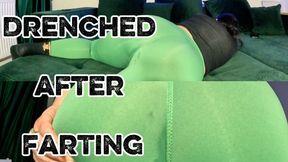 My Juicy Ass Farts in Your Face - Green Tights Wet Perv Tease!