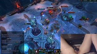 EGirl masturbates while playing League of Legends