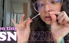 The Disgusting Giantess Shoves You up Her Nose and Sneezes