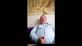 Big Daddy Bear Jerks Off His Small Cock