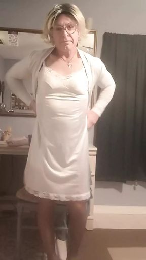 Lisa in Awhite Slip