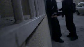 amateur mates pissing in the street and then quick blowjob