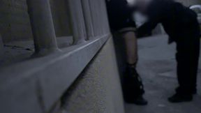 amateur mates pissing in the street and then quick blowjob