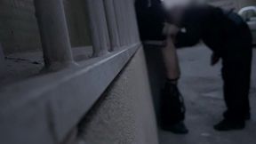 amateur mates pissing in the street and then quick blowjob