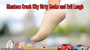 Giantess Crush City - Dirty Socks and Evil Laugh - Foot Fetish - Laughing - Close Up - Shrinking Fetish -