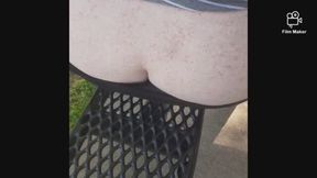 Park bench buttcrack