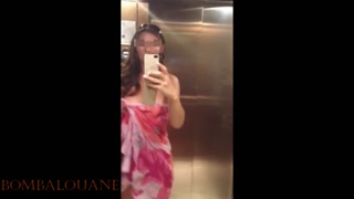 exhibitionist in the elevator