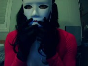 Jane Pt1! Mysterious white mask girl playing with her tits, but who is she?