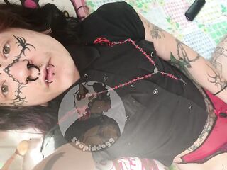 FTM trans chap jacks his large weenie off during the time that wearing crotchless pants