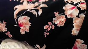 Desi Aunty No panty on bed with beautiful dress . Desi village
