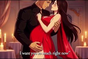 Romantic candlelight dinner that ends with husband making love to pregnant Ayesha on table
