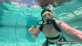 Aquaphilias Kim Chi Her First SCUBA Lesson wearing Sheer Leohex