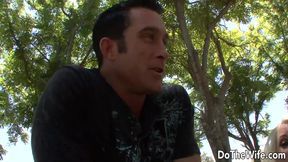 Hot Blonde Wife Mandy Sweet Rides a Stranger's Hard Cock