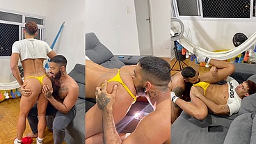 urso pauzudo comendo passivo de calcinha