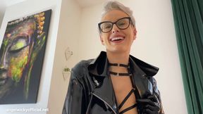 Angel Wicky gets oiled up and fucked in POV while wearing latex gloves