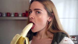 Hungry neighbor makes Amazing Eye Contact BLOWJOB - HUGE FACIAL - KateKravets