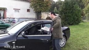 Angry MILF gets her ass pounded by taxi driver in sexy lingerie