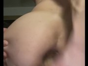 twink practices gaping his leaking boypussy