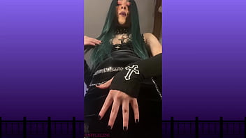 Big cock goth girl humiliates her slave