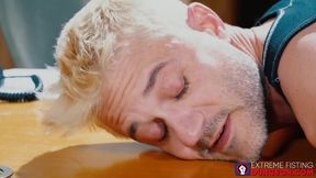 Big cocked officer rimms and fist fucks bound blond thief