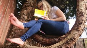 Barefoot Reading Outdoors (mkv)