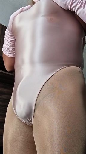 Sexy Shiny Pink Swimsuit