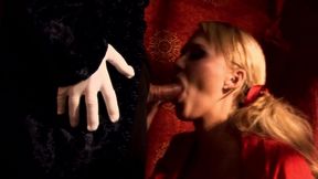 carly parker gets the white glove treatment in this scene