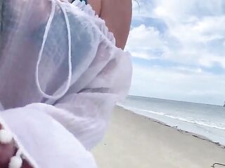 A stranger mother i'd like to fuck gives me a tugjob in front of everybody.